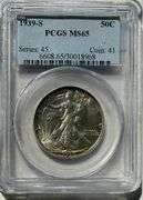 1939 S PCGS MS65 Old Rattler Holdered Walking Liberty Half