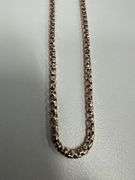 Sterling Silver Rose Gold Plated Prism Diamond-Cut Round Box Chain 2.5mm 925 Italy 18"