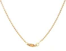 18kt Yellow gold beaded chain necklace