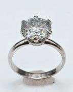 Dazzling 3 Ct VVs1 Bright White Fire Moissanite Ring