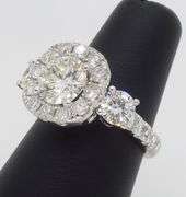 Custom Platinum Ring Crafted with 2.62CTW of Diamonds