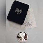 1997 Silver Eagle with Box & Paper.