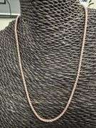 Sterling Silver Rose Gold Plated Prism Diamond-Cut Round Box Chain 2.5mm 925 Italy 18"
