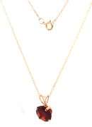10kt Yellow gold 2.50ct Garnet pendant on chain
