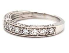 14kt White gold 0.85ctw diamond edge band