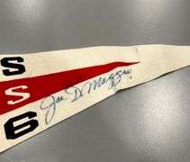 Joe DiMaggio HOF Yankees Signed/Auto pennant 1936