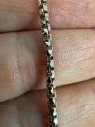 Sterling Silver Rose Gold Plated Prism Diamond-Cut Round Box Chain 2.5mm 925 Italy 18"