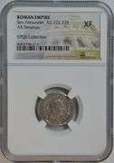 Bold NGC XF Roman Silver Denarius of Severus Alexander, 222-235 AD