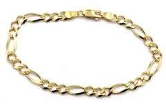 14kt Yellow gold Figaro link bracelet