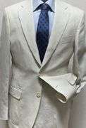 Stylish Off-white Line Suit, Made in Italy