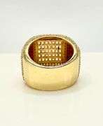 Men's Dynamic 14 Kt Yellow Gold Plate 5.85 Cttw Simulated Diamond Ring