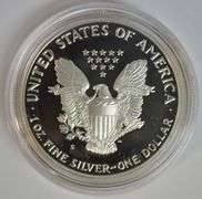 Gem Cameo Proof 1987-S $1 American Silver Eagle in original capsule