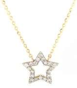 New 0.18ctw Diamond Star Pendant Necklace in 14K