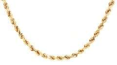 14kt Yellow gold rope chain necklace