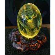 Crystal Lava Dragon Egg with Illuminated Base