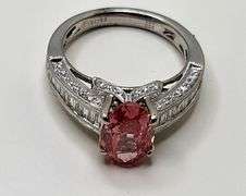 Magnificent 18KT White Gold 2.30 Carat Certified Fancy Vivid Pink Lab Diamond Ring