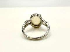 Amazing 5.75 Ct Simulated Color Play Rainbow Opal Ring