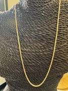 Gold Plated Sterling Silver Popcorn Roc Chain 2.2mm 925 2-Tone Criss Cross Necklace 22"