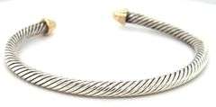 David Yurman 2 tone dome cuff bangle bracelet