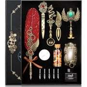 Feather Quill Pen and Wax Seal Kit