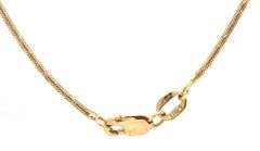 Smooth Feeling 14K YG Etched Snake Necklace