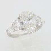 4.68CTW Certified Oval Diamond Ring