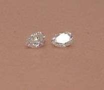 Pair of 0.20ctw pear shaped diamond loose stone