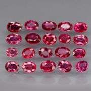Real! Top crystal! 2.72ct 20 piece Ruby set! UNTREATED!!!