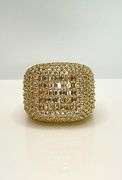 Men's Dynamic 14 Kt Yellow Gold Plate 5.85 Cttw Simulated Diamond Ring
