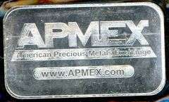 1 Troy Ounce .999 Fine Silver Bar from APMEX