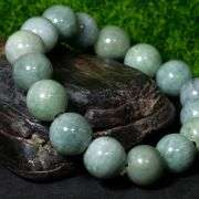 Large beads! 346ct of blue green Burmese Jade! Untreated!