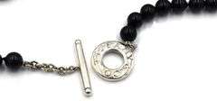 Tiffany & Co black onyx beads necklace with toggle clasp