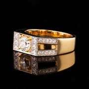 14K YELLOW AND WHITE GOLD J COLOR I CLARITY DIAMOND RING 1.47 C.T.W.