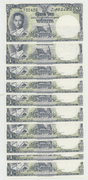 10 Superb Gem CU Thailand 1 Baht Notes in sequence (P-74)