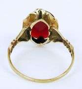 Antique 10K Gold Carnelian Ring, Size 7.5