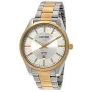 Citizen Quartz Silver Dial Two-Tone Stainless Steel Men’s Watch
