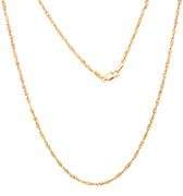 Pretty 18K YG 24" Singapore Link Necklace