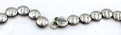 925 Sterling silver Lagos Caviar black onyx circle disk necklace
