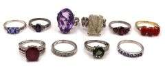 Group lot of Vintage 925 sterling silver rings