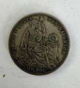 1924 Peruvian Un Sol Silver Coin