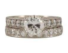 Scott Kay 2.54ctw Round Diamond Vintage Inspired Bridal Set in Platinum