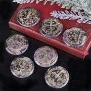 Set 7 Amethyst Engraved Archangel Talisman Collection