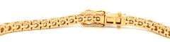 14kt Yellow gold 6.23ct Lab grown diamond tennis bracelet