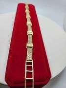 Very Nice yellow gold CZ Diamond Bracelet