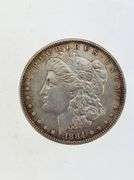 1884 Morgan Silver Dollar, Cleaned