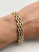 925 Gold tone Sterling Silver Ross- Simons Style With CZ Accent Bracelet