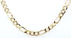 14kt Yellow gold figaro chain necklace