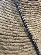 Sterling Silver Black Rhodium Plated Prism Diamond-Cut Franco Chain 2.5mm 925 Italy 18"