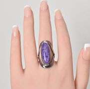 Sterling Silver Charoite Gemstone Ring