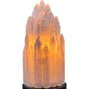 Hand Carved Selenite Tower Lamp